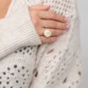 4 Серебряное кольцо с пейзажным янтарем