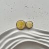Серебряное двойное кольцо с пейзажным белым янтарем