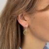 Серебряные серьги с прозрачным янтарем