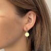 Кольцо и серьги из пейзажного белого янтаря